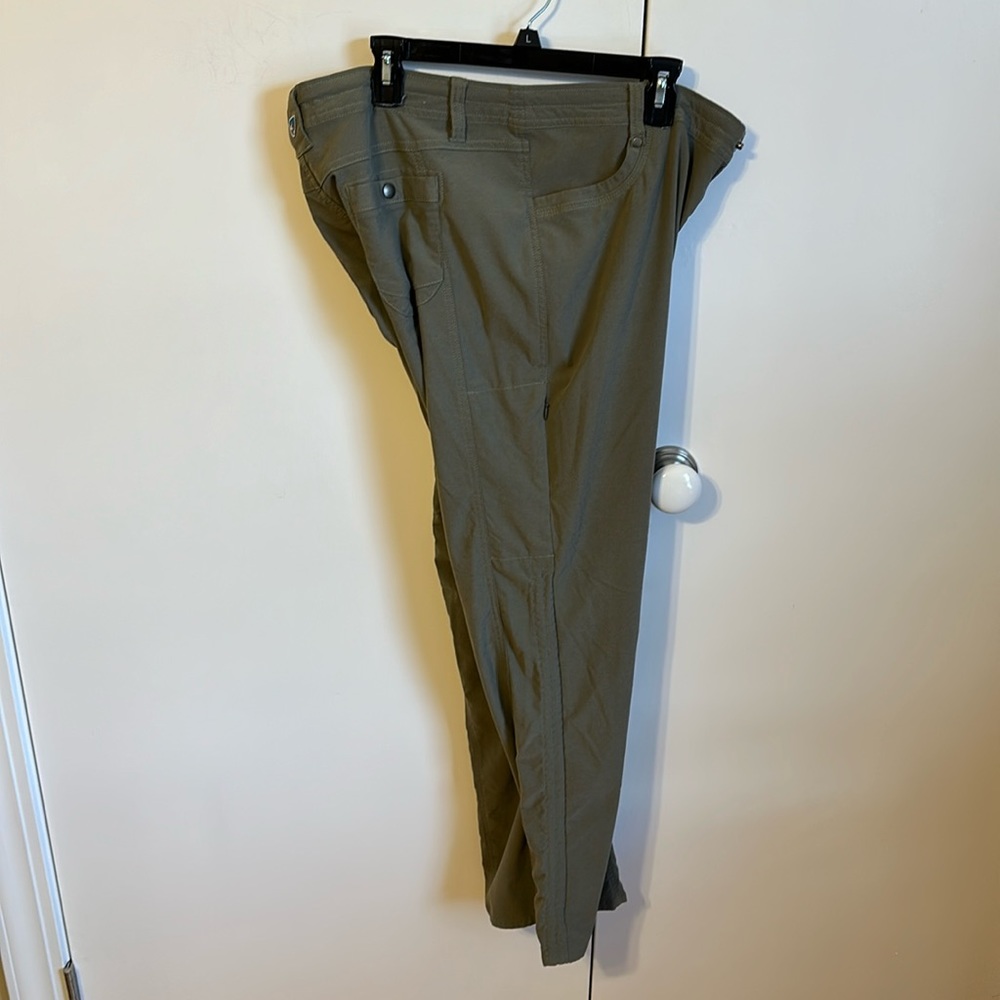Kuhl 14 Pants Women Trekr Outdoor Hiking Olive Green Large XL Capri short summer - Picture 5 of 8